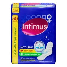Absorvente Intimus Gel Noturno Seca c/ Abas 30un