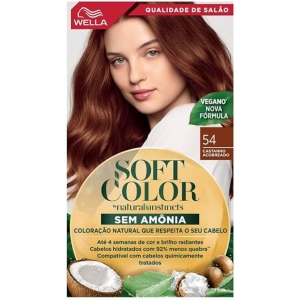 Tinta Soft Color Sem Amônia 54 Castanho Acobreado Wella