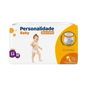 Fralda Personalidade B Shortinho Mega M 34 Unidades