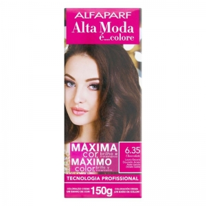 Alta Moda Tonalizante 6.35 Chocolate Louro Escuro Dourado Acaju 150g