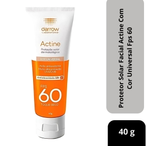 Protetor Solar Facial Actine Com Cor Universal Fps 60 40g