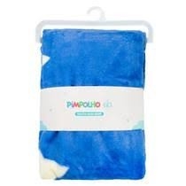 Manta Bebê Pimpolho Azul Estrelas 1,10x0,80m – Maciez e Aconchego para os Primeiros Meses