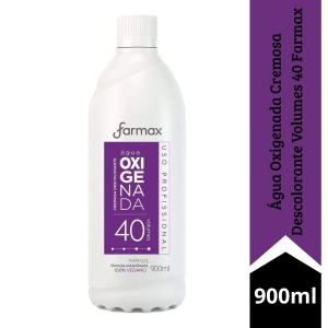 Água Oxigenada Cremosa Descolorante Volumes 40 Farmax 900ml
