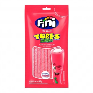 Sabor Vibrante – Fini Tubes Morango Cítrico 80g