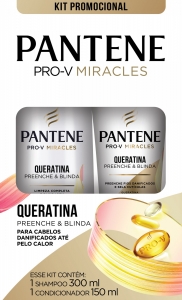 Pantene Duo Força e Reconstrução – Shampoo 300 mL + Condicionador 150 mL com Queratina