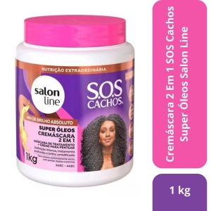 Cremáscara 2 Em 1 SOS Cachos Super Óleos 1kg Salon Line