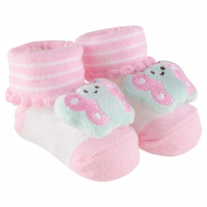 Meia Bichinho LED Pimpolho Rosa Borboleta 00-15 – Estilo e Diversão para os Pezinhos do Bebê
