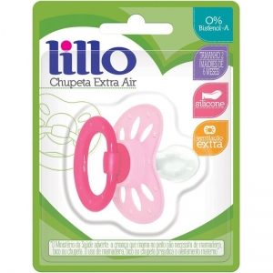 Lillo Chupeta Elegancy Ortodôntica Silicone T2 Rosa