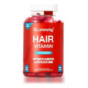 Gummy Hair Vitamin Suplemento Alimentar Morango 60 Cáps 180g Sabor:Morango