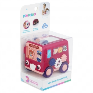 Mini Ônibus Divertido Pimpolho Rosa – Brincadeira Educativa e Cheia de Estilo para as Pequenas