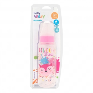 Lolly Baby Mamadeira Tip Orto Rosa Silicone 240ml