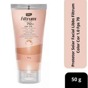 Protetor Solar Facial Libbs Filtrum Color Cor 1.0 Fps70 50g