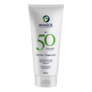 Protetor Solar Anasol Fps 50 Oil Free e Toque Seco 200g