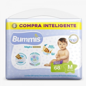 Fralda Bummis Premium Hiper M Ultra Proteção 68 Unidades