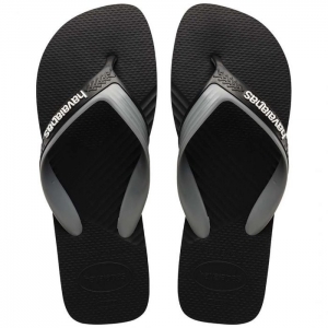 Sandália Havaianas Dual Preto Cinza Aço 37/38