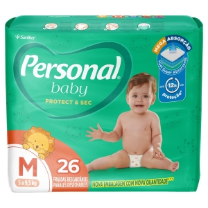 Personal Baby Bronze Jumbinho M/G – Fralda Descartável Infantil, 18 Unidades
