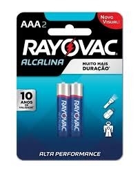 Pilha Rayovac Alcalina AAA Cartela C/2 Unidades