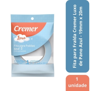 Fita Para Fralda Cremer Luxo De Pano Azul