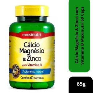 CÁLCIO MAGNESIO E ZINCO 60CPS - MAXINUTRI CÁLCIO MAGNESIO E ZINCO 60CPS