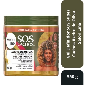 Gel Definidor SOS Super Cachos Azeite Oliva Salon Line 550g