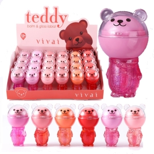Duo Balm e Lip Gloss Teddy – Hidratação e Brilho em Um Só Produto