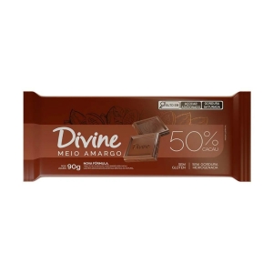 Divine Intensidade – Barra de Chocolate Meio Amargo 50% Cacau 70g
