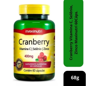 Cranberry + Vitamina C e Zinco - Maxinutri  400mg