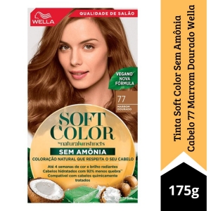 Tinta Soft Color Sem Amônia Cabelo 77 Marrom Dourado Wella