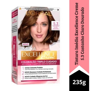 Tintura Imédia Excellence Creme 5.3 Castanho Claro Dourado