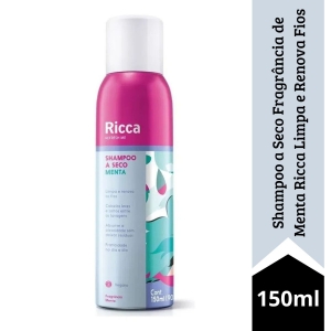 Shampoo a Seco Fragrância de Menta Ricca Limpa e Renova Fios