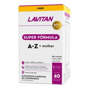 Lavitan Super Fórmula²  A-Z + mulher 60 Comprimidos Cimed Sabor:Sem Sabor