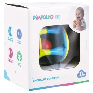 Chocalho Ampulheta Unissex Pimpolho Colorido – Diversão e Estímulo para o Bebê