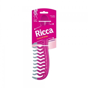 Pente Cachos & Ondas Ricca – Pink, 1 Unidade
