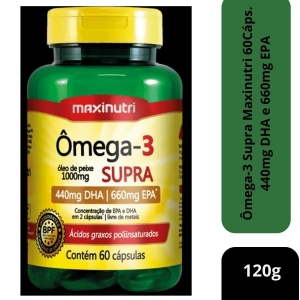 Ômega 3 Supra Maxinutri 1000mg 60 Cápsulas