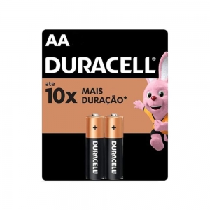 Pilha Duracell Alcalina AA com 2 Unidades