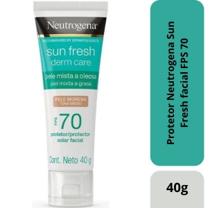 Protetor Solar Facial Neutrogena Sun Fresh Morena FPS 70 40g