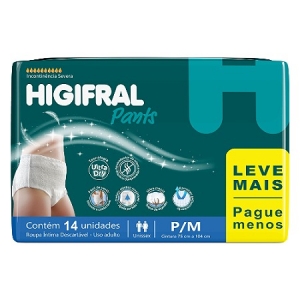 Fralda Roupa Íntima Higifral Diurna P/M 16 Unidades