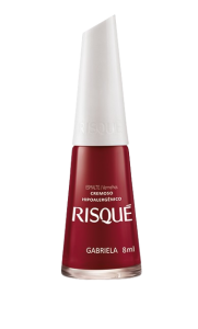 Esmalte Risqué Gabriela Cremoso 8ml – Vermelho Clássico e Sofisticado