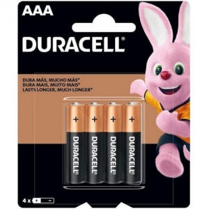 Pilha Duracell Alcalina AAA com 4 Unidades