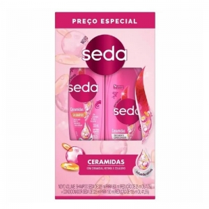 Kit Seda Ceramidas – Shampoo 300ml + Condicionador 190ml para Cabelos Fortalecidos