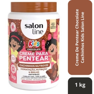 Creme De Pentear Chocolate Cachinhos Kids Salon Line 1kg