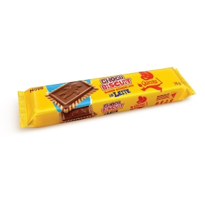 Chocolate Garoto Chocobiscuit ao Leite 78g Caixa com 30 Unidades