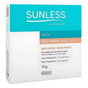 Pó Compacto Facial Com Filtro Solar Fps 50 Bege Médio 10g
