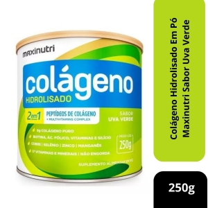Colágeno Hidrolisado 2em1 Uva Verde 250g Maxinutri