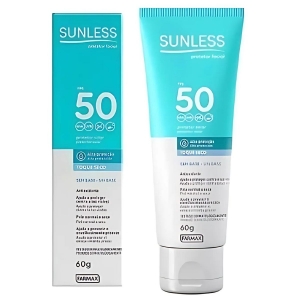 Protetor Solar Facial Fps 50 Sunless 60g Toque Seco Sem Cor
