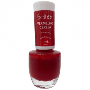 Esmalte Beltrat Vermelho Cereja Cremoso 9 ml – Cor Vibrante e Acabamento Cremoso