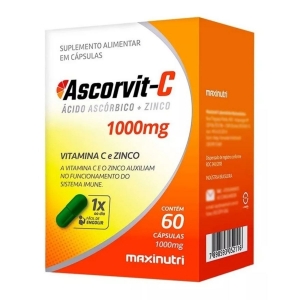 Ascorvit C 1000mg caixa com 60 cápsulas