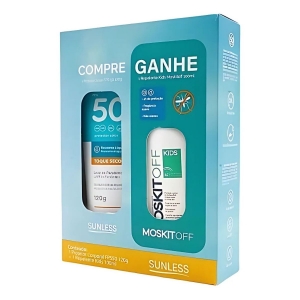 Kit Protetor Solar Fps50 120g Repelente Moskitoff Kids 100ml