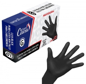 Santa Clara Luvas Látex Cabeleireiro Black Médio