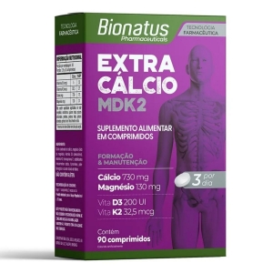Suplemento Alimentar de Extra Cálcio MDK2 com 90 Comprimidos Sabor:Sem Sabor